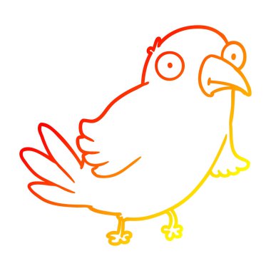 sıcak degrade çizgi çizim karikatür kuş