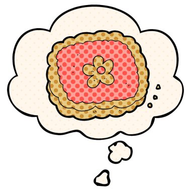çizgi film bisküvi ve çizgi roman tarzında düşünce balonu