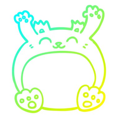 soğuk degrade çizgi çizim karikatür ayı