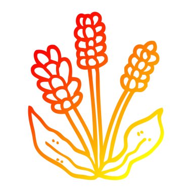 sıcak degrade çizgi çizim karikatür lavanta