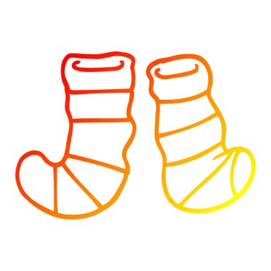 sıcak degrade çizgi çizim karikatür çizgili çorap