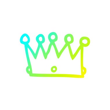 soğuk degrade çizgi çizim karikatür taç