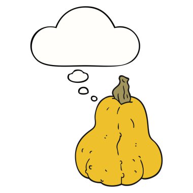 karikatür kabak ve düşünce balonu