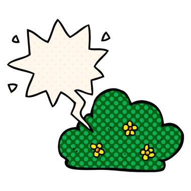 çizgi roman tarzında karikatür çit ve konuşma balonu