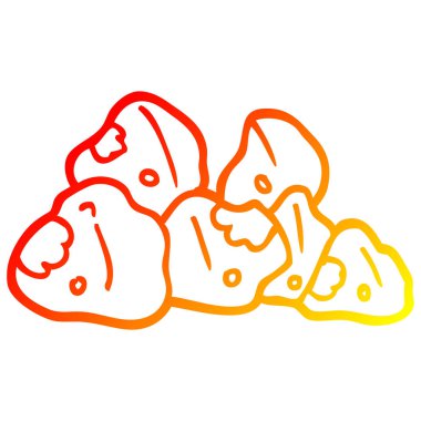 sıcak degrade çizgi çizim karikatür kayalar