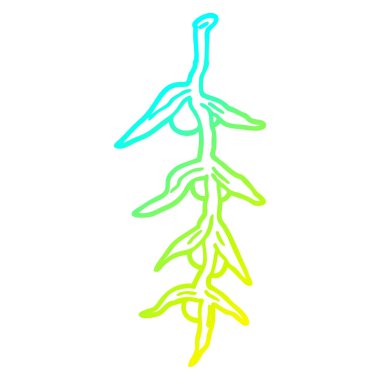 soğuk degrade çizgi çizim karikatür bitki