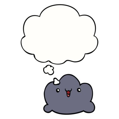 karikatür bulut ve düşünce balonu