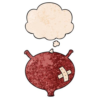 karikatür mesane ve grunge doku desen sty düşünce kabarcık