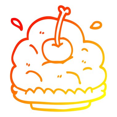 sıcak degrade çizgi çizim karikatür büyük dondurma tatlı