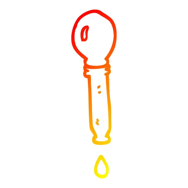 Pipette de dessin animé à gradient chaud — Image vectorielle