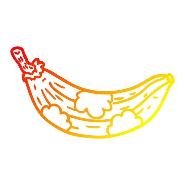 温暖的渐变线绘制旧香蕉去棕色 — 图库矢量图片