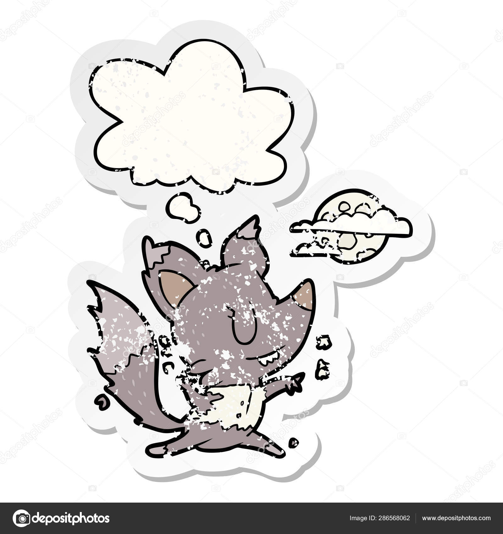 Loup Garou De Dessin Animé Changeant Au Clair De Lune Et