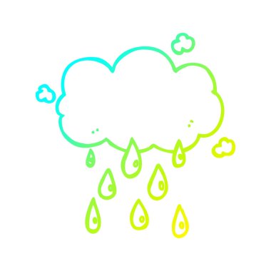 soğuk degrade çizgi çizim karikatür bulut yağmur