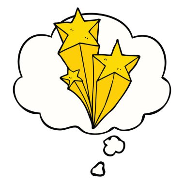 çizgi film çekim yıldız ve düşünce balonu