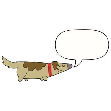 Çizgi film köpek ve konuşma balonu