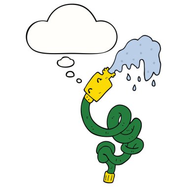 karikatür hortum ve düşünce balonu