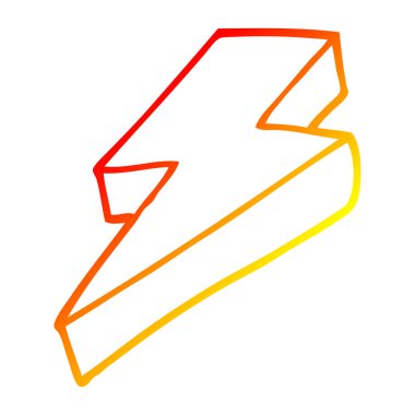 sıcak degrade çizgi çizim karikatür yıldırım