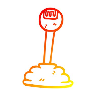 sıcak degrade çizgi çizim karikatür vites değişimi