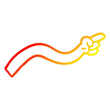 sıcak degrade çizgi çizim karikatür işaret kolu