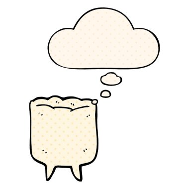 çizgi film dişi ve çizgi roman tarzında düşünce balonu