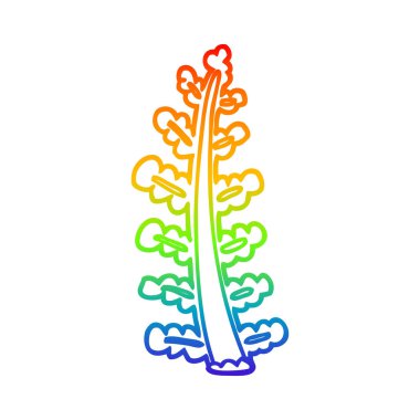 gökkuşağı degrade çizgi çizim karikatür bitki