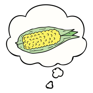 karikatür mısır ve düşünce balonu