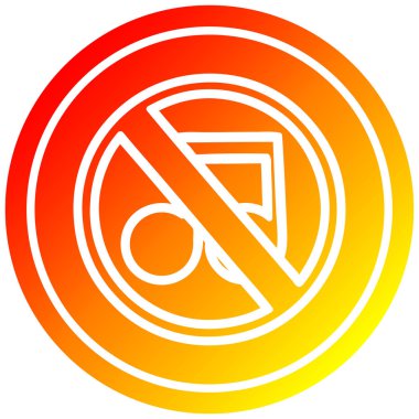 sıcak degrade spektrumda müzik dairesel