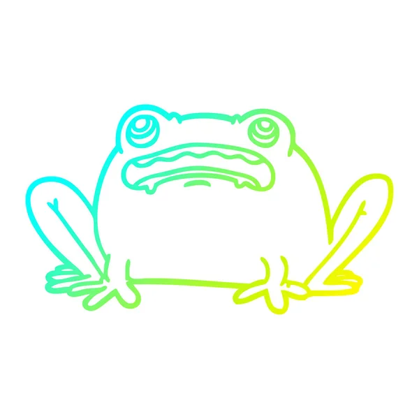冷梯度线绘制卡通青蛙 — 图库矢量图片