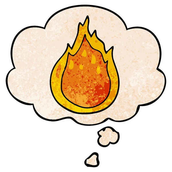 grunge doku desen tarzı karikatür yangın ve düşünce balonu