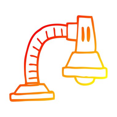 sıcak degrade çizgi çizim karikatür ayarlanabilir lamba