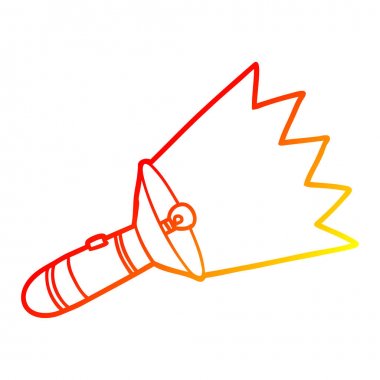 sıcak degrade çizgi eski karikatür meşale çizim