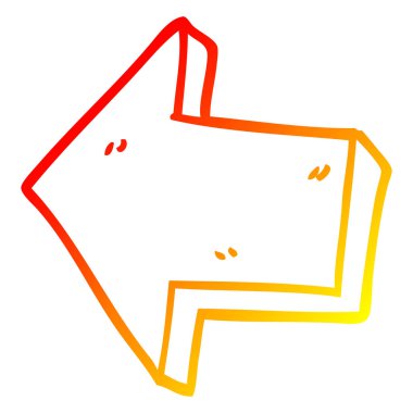 sıcak degrade çizgi çizim karikatür işaret ok