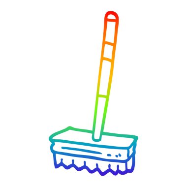 gökkuşağı gradyan çizgi çizim karikatür süpürme fırça