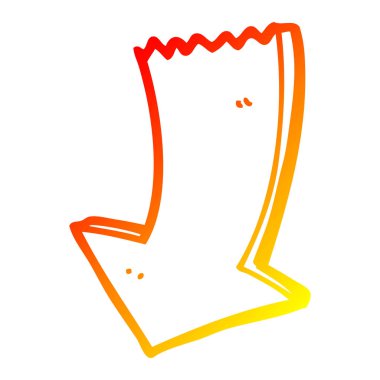 sıcak degrade çizgi çizim karikatür işaret ok