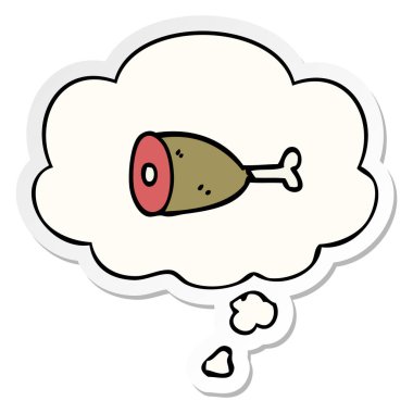 karikatür et ve baskılı bir etiket olarak düşünce balonu