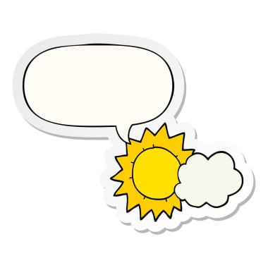 karikatür hava ve konuşma kabarcık etiket