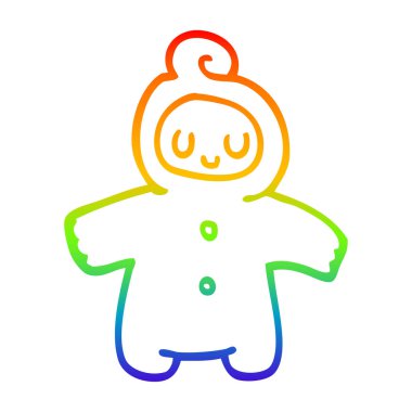 gökkuşağı gradyan çizgi çizim karikatür insan bebek