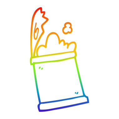 gökkuşağı degrade çizgi çizim karikatür açık gıda olabilir