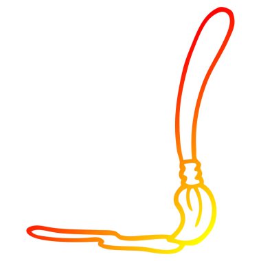 sıcak degrade çizgi çizim karikatür boya fırçası