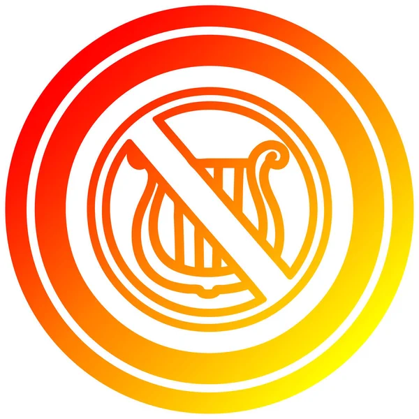 sıcak degrade spektrumda müzik dairesel