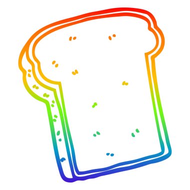 gökkuşağı degrade çizgi ekmek karikatür dilim çizim