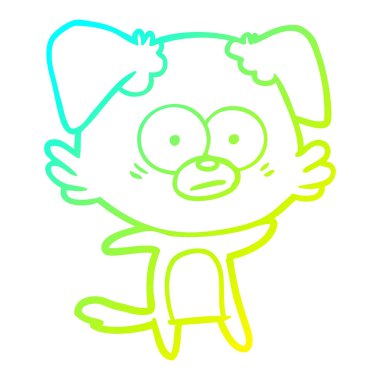 soğuk degrade çizgi çizim sinir köpek karikatür