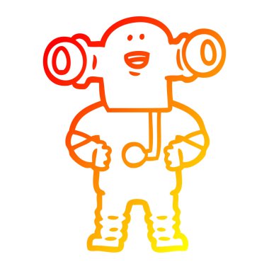 sıcak degrade çizgi çizim dostu karikatür yabancı