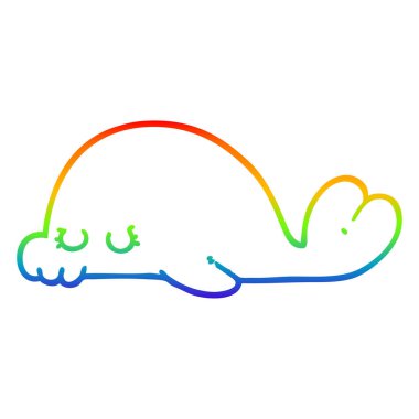 gökkuşağı gradyan çizgi çizim karikatür mühür