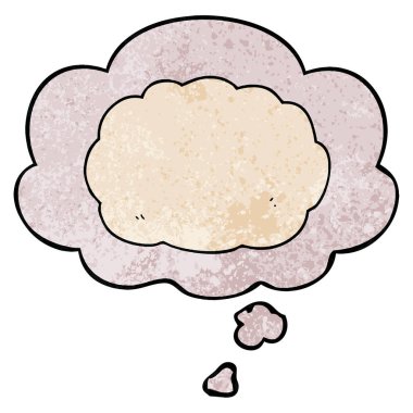 grunge doku desen tarzı karikatür bulut ve düşünce balonu