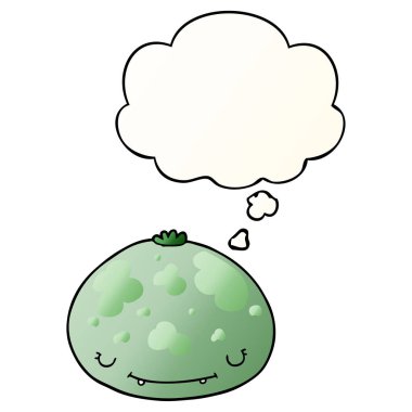 çizgi film squash ve pürüzsüz degrade tarzında düşünce balonu