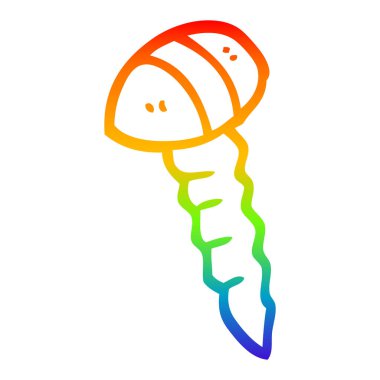 gökkuşağı degrade çizgi çizim karikatür vida