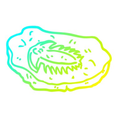 soğuk degrade çizgi çizim karikatür antik fosil