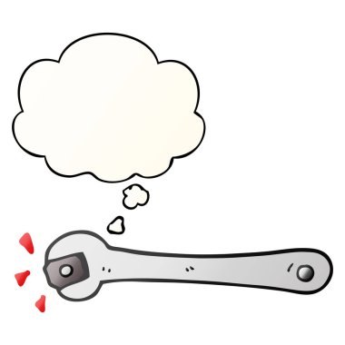 çizgi film spanner düzgün gradien fındık ve düşünce balonu dönüm