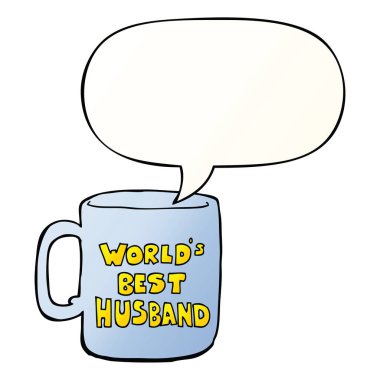 pürüzsüz degrade sty dünyanın en iyi koca kupa ve konuşma balonu